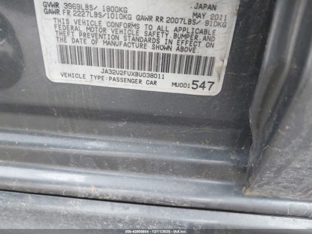 2011 MITSUBISHI LANCER JA32U2FUXBU038011 Photo 8