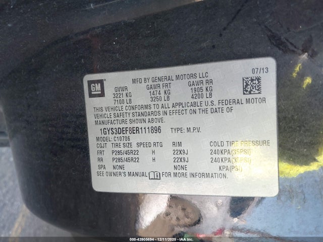 2014 CADILLAC ESCALADE 1GYS3DEF8ER111896 Photo 8