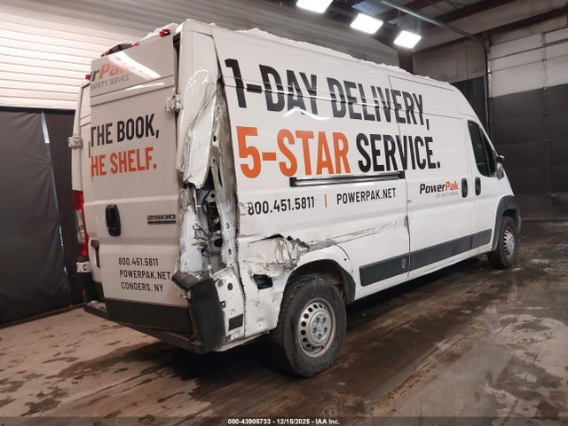 2024 Ram Promaster 2500 Tradesman High Roof 159 Wb W/pass Seat მანქანა იყიდება აუქციონზე, vin: 3C6LRVDG4RE133010, აუქციონის ნომერი: 43905733