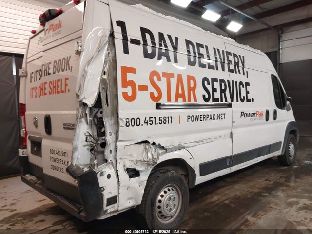 2024 Ram Promaster 2500 Tradesman High Roof 159 Wb W/pass Seat მანქანა იყიდება აუქციონზე, vin: 3C6LRVDG4RE133010, აუქციონის ნომერი: 43905733