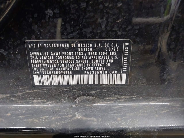 3VW7X7BU5SM076586 Volkswagen Jetta 1.5t Se