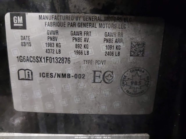 2015 CADILLAC ATS 1G6AC5SX1F0132876 Photo 8