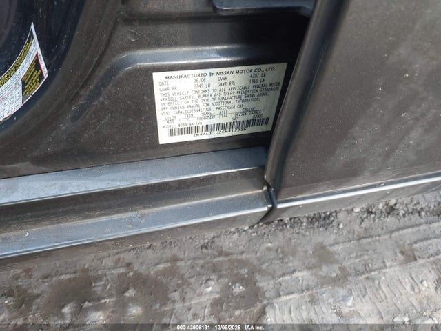 Продаж на аукціоні авто 2006 Nissan Altima 2.5 S, vin: 1N4AL11D26N417916, номер лоту: 43906131