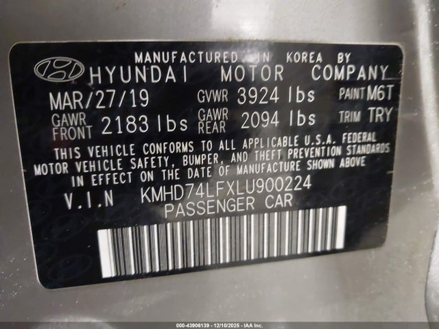 Hyundai ELANTRA SE 2020 KMHD74LFXLU900224 Image 9