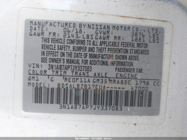 2018 NISSAN SENTRA 3N1AB7AP7JY337083 Photo 8