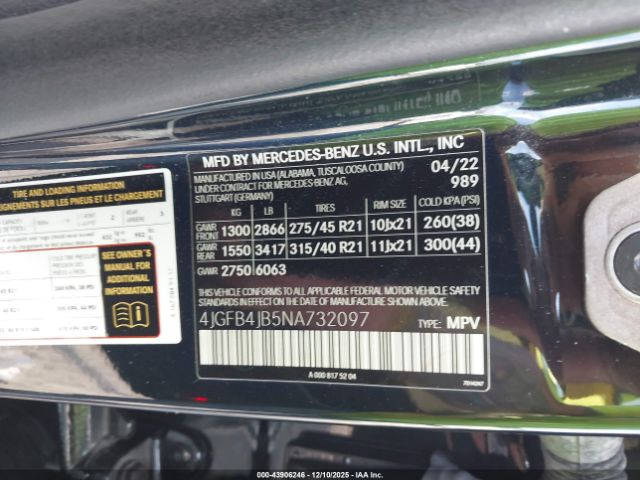 2022 MERCEDES-BENZ GLE 350 4JGFB4JB5NA732097 Photo 8