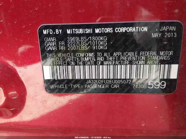 2014 MITSUBISHI LANCER JA32U2FU2EU005072 Photo 8