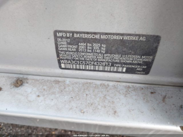 2012 BMW 328I WBA3C1C57CF432813 Photo 8