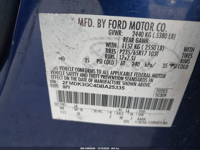 2013 FORD EDGE 2FMDK3GC4DBA25335 Photo 8