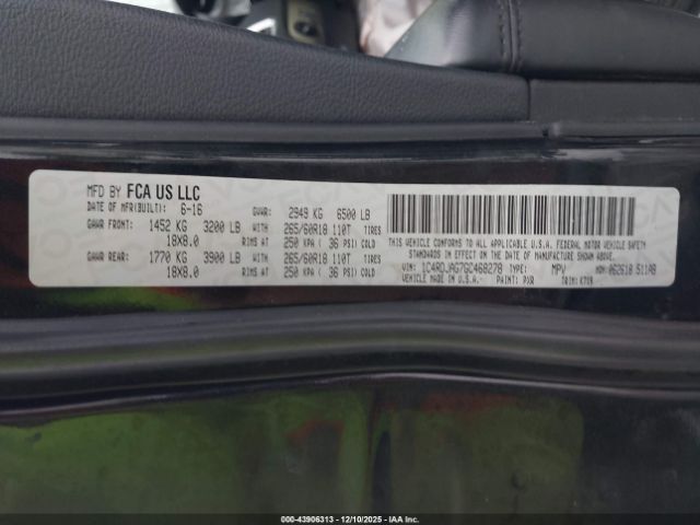 2016 DODGE DURANGO 1C4RDJAG7GC468278 Photo 8