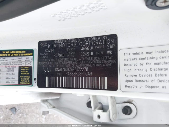 KIA Cadenza Premium 2015 KNALN4D76F5172278 Image 9