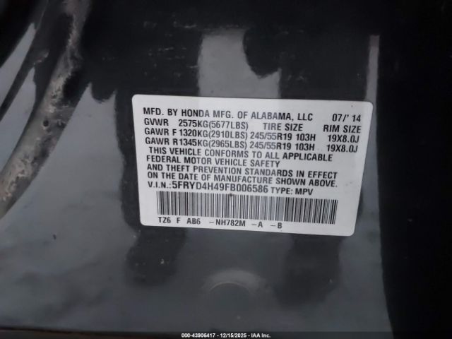 2015 ACURA MDX 5FRYD4H49FB006586 Photo 8