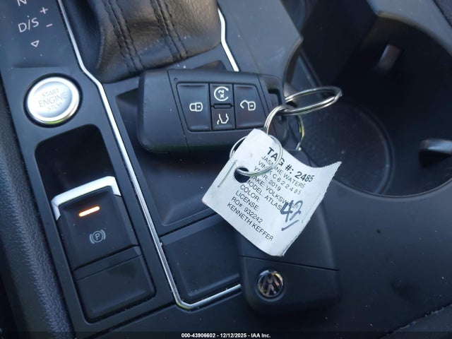 2019 Volkswagen Atlas 3.6l V6 Se W/technology მანქანა იყიდება აუქციონზე, vin: 1V2WR2CA2KC622485, აუქციონის ნომერი: 43906602