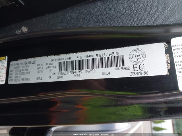 1C4BJWEG3FL714646 Jeep Wrangler Unlimited Sahara