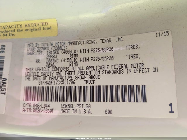 2016 TOYOTA TUNDRA 5TFHW5F17GX511706 Photo 8
