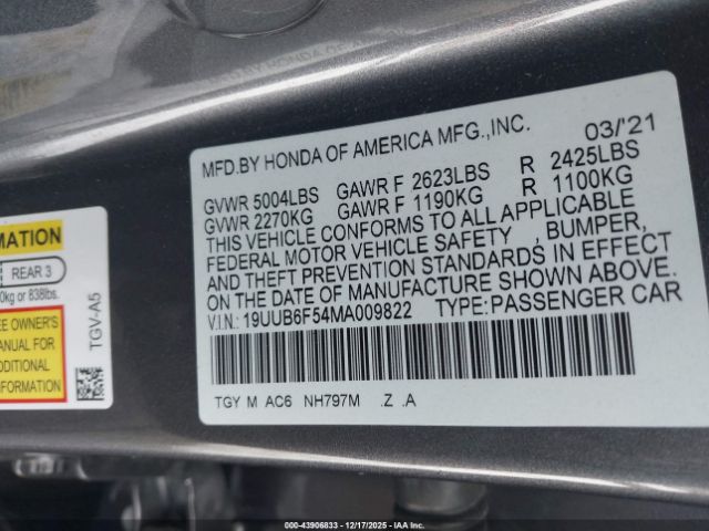 2021 ACURA TLX 19UUB6F54MA009822 Photo 8