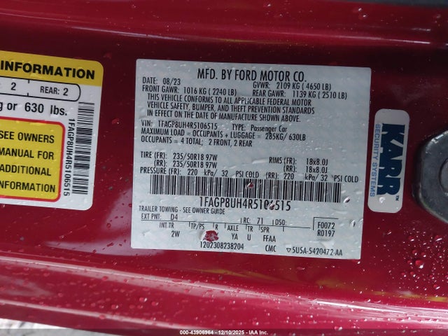 1FAGP8UH4R5106515 Ford Mustang Ecoboost