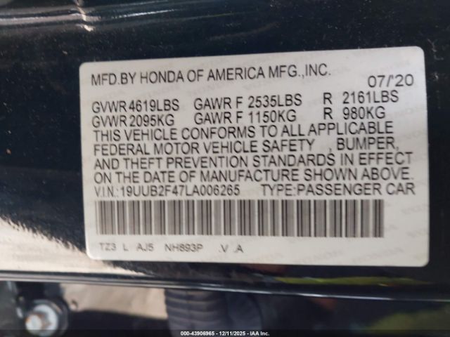 2020 ACURA TLX 19UUB2F47LA006265 Photo 8