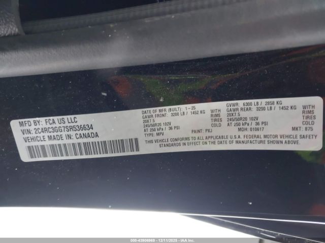 2025 CHRYSLER PACIFICA 2C4RC3GG7SR536634 Photo 8