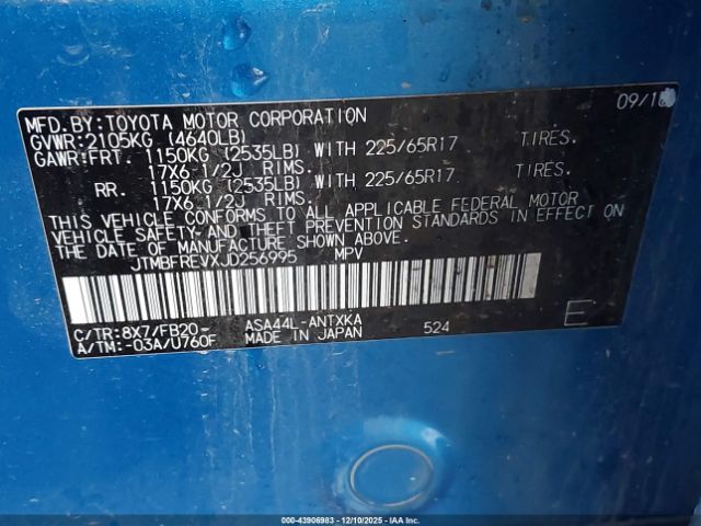 2018 TOYOTA RAV4 JTMBFREVXJD256995 Photo 8