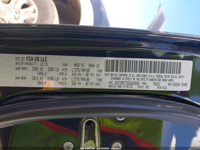 Продаж на аукціоні авто 2016 Ram 2500 Laramie, vin: 3C6TR5KT5GG203552, номер лоту: 43907041