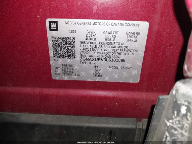 2020 CHEVROLET EQUINOX 2GNAXUEV3L6181089 Photo 8