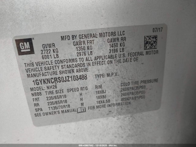 2018 CADILLAC XT5 1GYKNCRS0JZ103488 Photo 8