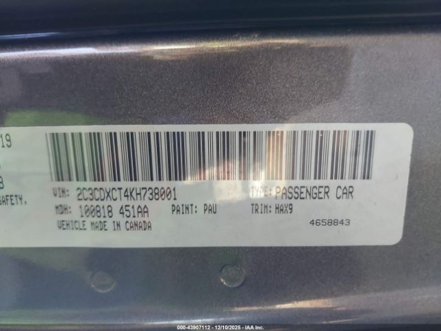 2019 DODGE CHARGER 2C3CDXCT4KH738001 Photo 8