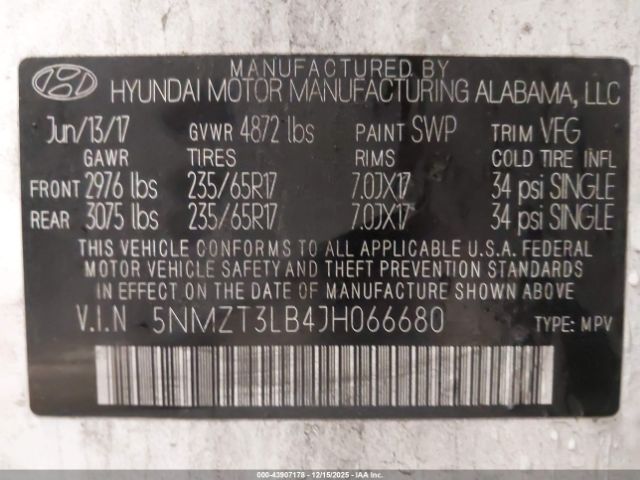 2018 HYUNDAI SANTA FE SPORT 5NMZT3LB4JH066680 Photo 8