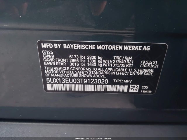 5UX13EU03T9123020 BMW X5 Sdrive40i