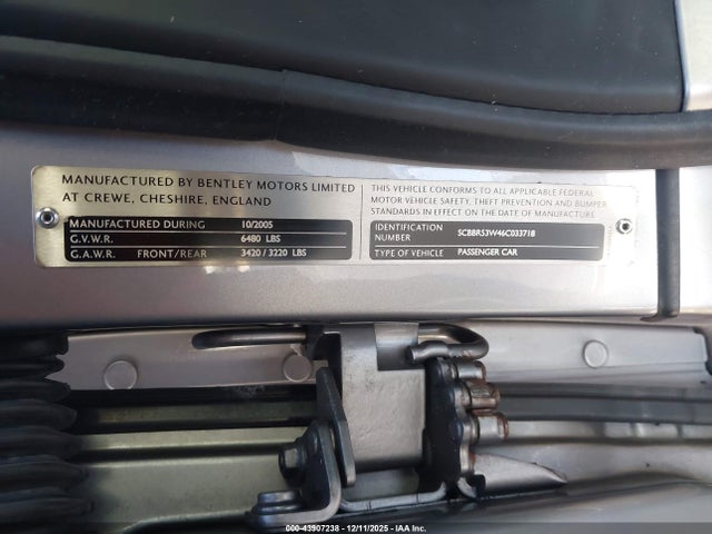 2006 BENTLEY CONTINENTAL FLYING SPUR SCBBR53W46C033718 Photo 8