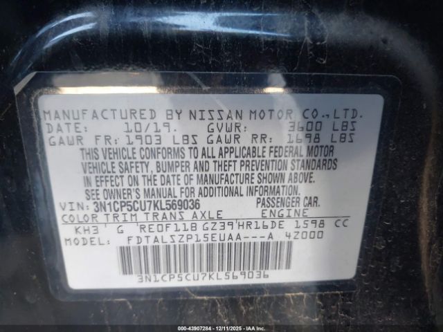 2019 NISSAN KICKS 3N1CP5CU7KL569036 Photo 8