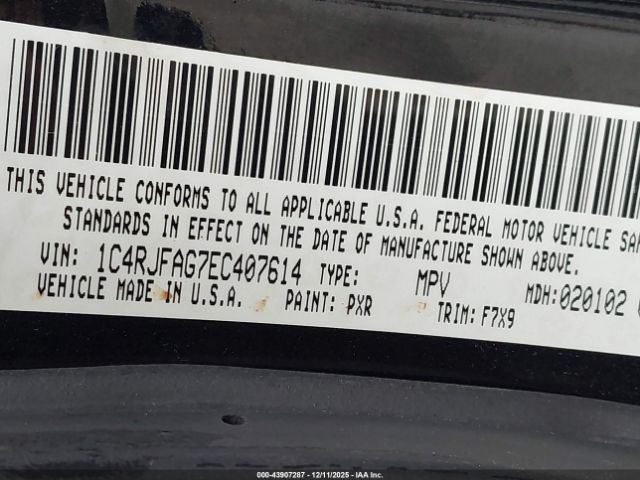 2014 JEEP GRAND CHEROKEE 1C4RJFAG7EC407614 Photo 8