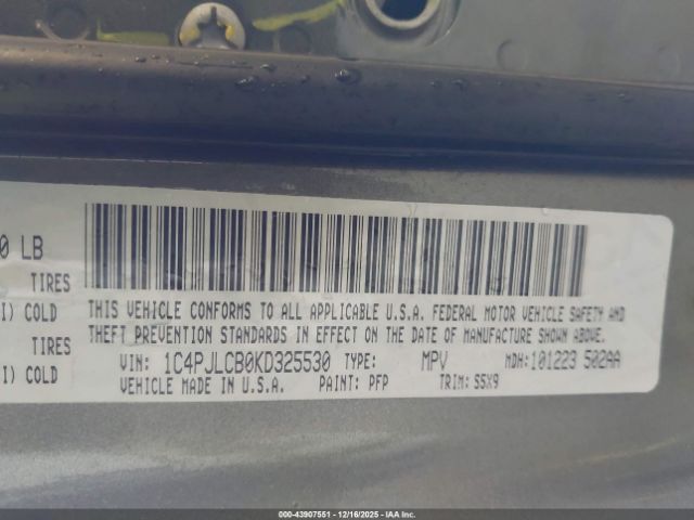 2019 JEEP CHEROKEE 1C4PJLCB0KD325530 Photo 8