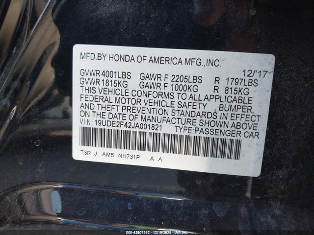 2018 ACURA ILX 19UDE2F42JA001821 Photo 8