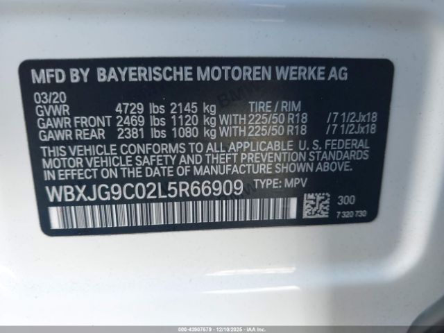 2020 BMW X1 WBXJG9C02L5R66909 Photo 8