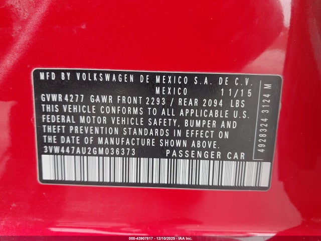 2016 VOLKSWAGEN GOLF GTI 3VW447AU2GM036373 Photo 8