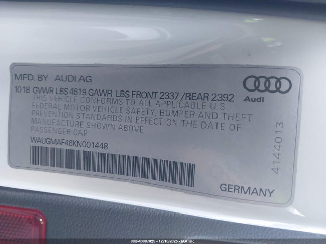 2019 AUDI A4 WAUGMAF46KN001448 Photo 8