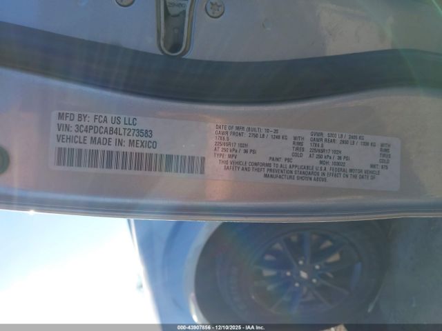 2020 DODGE JOURNEY 3C4PDCAB4LT273583 Photo 8