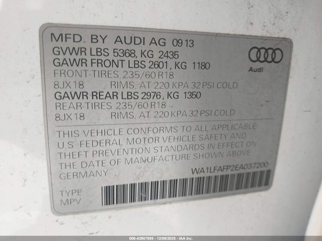 2014 AUDI Q5 WA1LFAFP2EA037200 Photo 8
