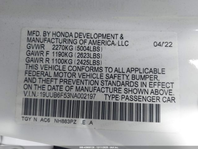2022 ACURA TLX 19UUB6F53NA002197 Photo 8