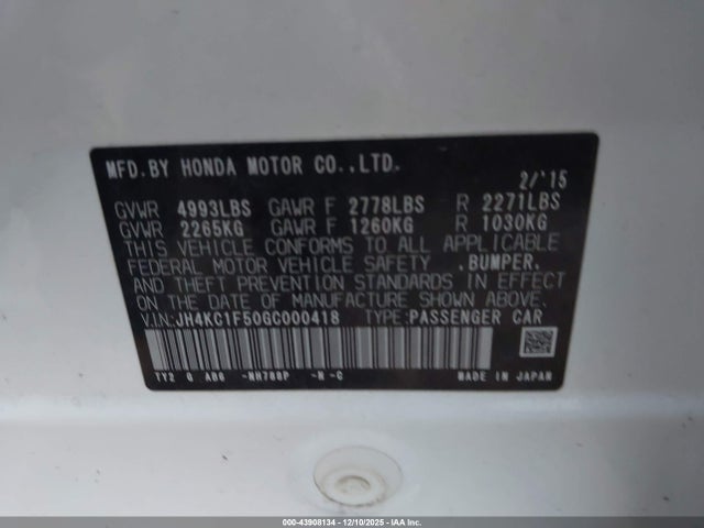 2016 ACURA RLX JH4KC1F50GC000418 Photo 8