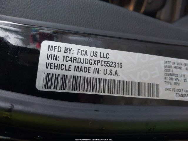 2023 DODGE DURANGO 1C4RDJDGXPC552316 Photo 8