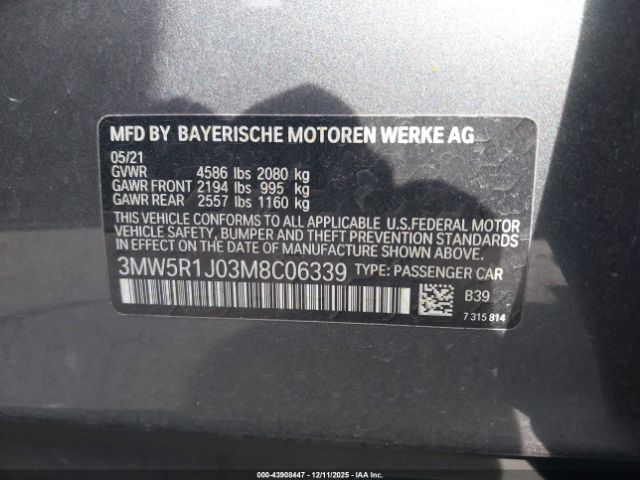 2021 BMW 330I 3MW5R1J03M8C06339 Photo 8