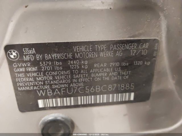 2011 BMW 535I WBAFU7C56BC871885 Photo 8