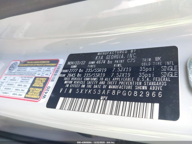 5XYK53AF8PG082966 KIA Sportage Sx-prestige