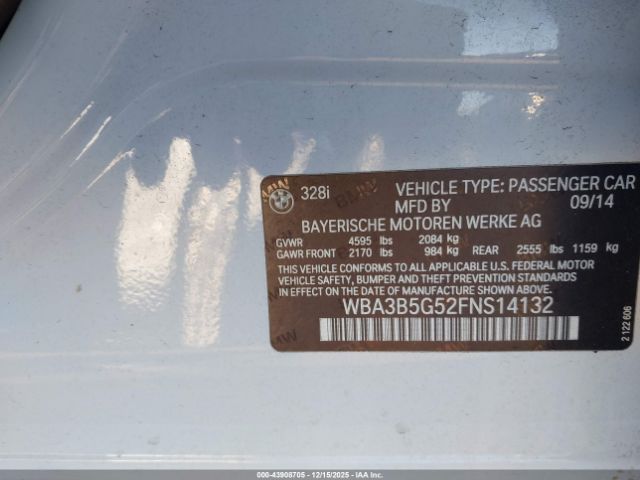 2015 BMW 328I WBA3B5G52FNS14132 Photo 8