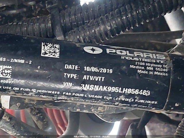 2020 POLARIS RZR 3NSNAK995LH856483 Photo 9