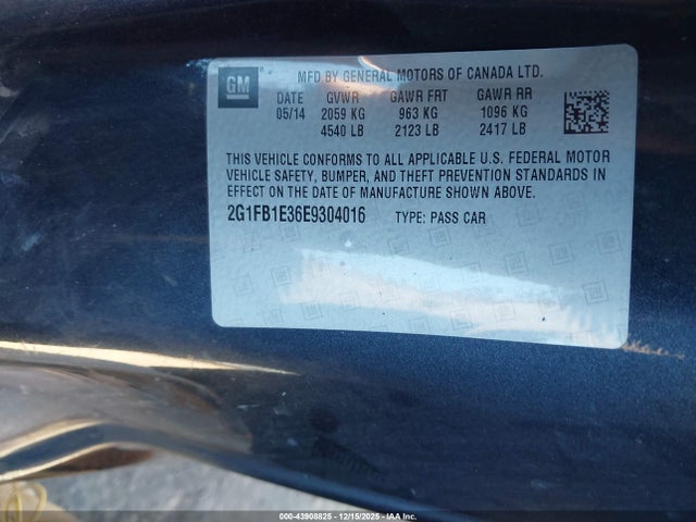 Chevrolet Camaro 1lt 2014 2G1FB1E36E9304016 Image 9