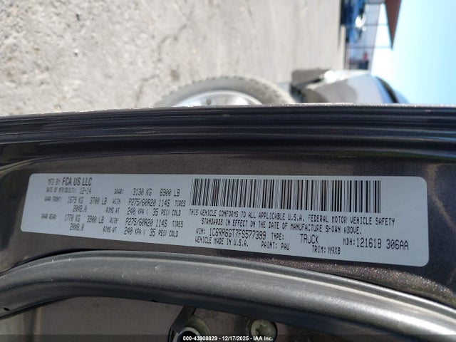 43908829 :رقم المزاد ، 1C6RR6GT7FS577399 vin ، 2015 Ram 1500 Big Horn مزاد بيع